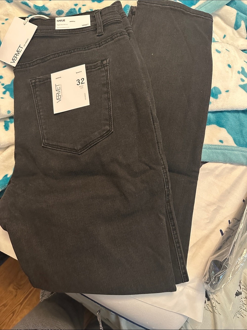 VERVET BY FLYING MONKEY Charcoal Skinny Jeans